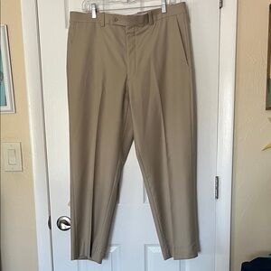 Aristo eighteen mens Stirling 100%wool slacks pants lightweight Stone beige 36